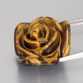 11,62 ctw natürlicher brauner Tiger's Eye, Fantasieschliff, Lichtundurchlässig