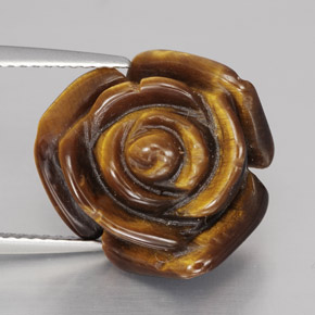 10,60 ctw natürlicher brauner Tiger's Eye, Fantasieschliff, Lichtundurchlässig