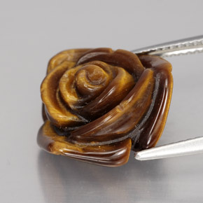 10,60 ctw natürlicher brauner Tiger's Eye, Fantasieschliff, Lichtundurchlässig