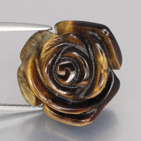 11,76 ctw natürlicher brauner Tiger's Eye, Fantasieschliff, Lichtundurchlässig