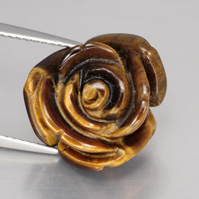 9,17 ctw natürlicher gold-braun Tigerauge, Ausgefallene Form, Lichtundurchlässig