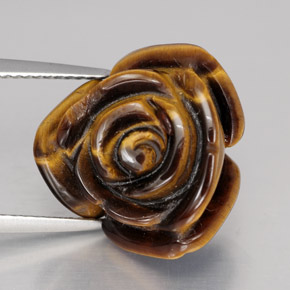 11,69 ctw natürlicher brauner Tiger's Eye, Fantasieschliff, Lichtundurchlässig