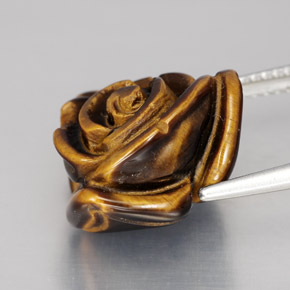 11,69 ctw natürlicher brauner Tiger's Eye, Fantasieschliff, Lichtundurchlässig