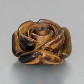 11,08 ctw natürlicher brauner Tiger's Eye, Fantasieschliff, Lichtundurchlässig