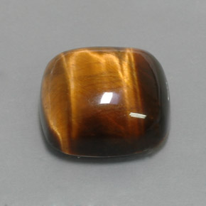 13,02 ctw natürlicher brauner Tiger's Eye, Kissenschliff, Lichtundurchlässig