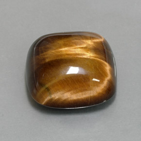 13,38 ctw natürlicher brauner Tiger's Eye, Kissenschliff, Lichtundurchlässig