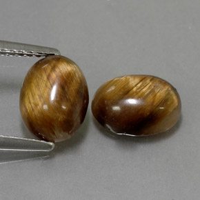  ct natürliche brauner Tiger's Eye-Edelsteine, Oval Schliff, Lichtundurchlässig