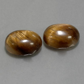  ct natürliche brauner Tiger's Eye-Edelsteine, Oval Schliff, Lichtundurchlässig