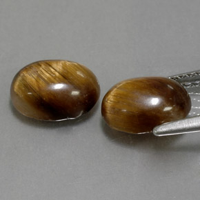  ct natürliche brauner Tiger's Eye-Edelsteine, Oval Schliff, Lichtundurchlässig