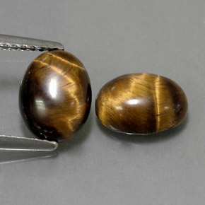  ct natürliche brauner Tiger's Eye-Edelsteine, Oval Schliff, Lichtundurchlässig