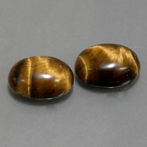  ct natürliche brauner Tiger's Eye-Edelsteine, Oval Schliff, Lichtundurchlässig