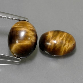  ct natürliche brauner Tiger's Eye-Edelsteine, Oval Schliff, Lichtundurchlässig