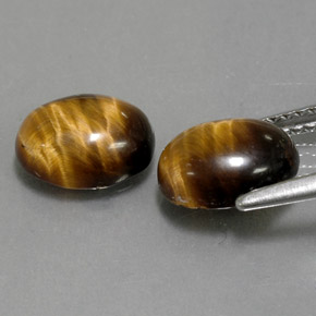  ct natürliche brauner Tiger's Eye-Edelsteine, Oval Schliff, Lichtundurchlässig