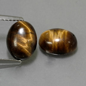  ct natürliche brauner Tiger's Eye-Edelsteine, Oval Schliff, Lichtundurchlässig
