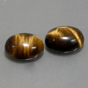  ct natürliche brauner Tiger's Eye-Edelsteine, Oval Schliff, Lichtundurchlässig