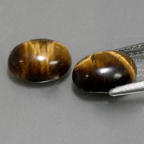  ct natürliche brauner Tiger's Eye-Edelsteine, Oval Schliff, Lichtundurchlässig