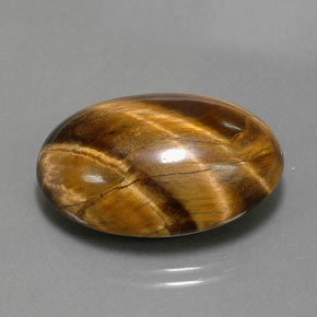 23,72 ctw natürlicher brauner Tiger's Eye, Oval Schliff, Lichtundurchlässig