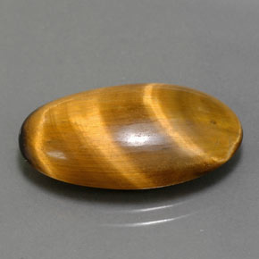 11,94 ctw natürlicher brauner Tiger's Eye, Oval Schliff, Lichtundurchlässig