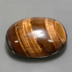 24,80 ctw natürlicher brauner Tiger's Eye, Oval Schliff, Lichtundurchlässig