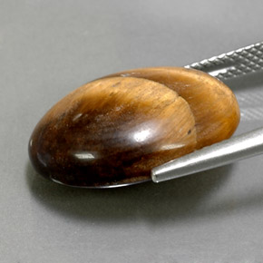 9,17 ctw natürlicher gold-braun Tigerauge, Oval Schliff, Lichtundurchlässig
