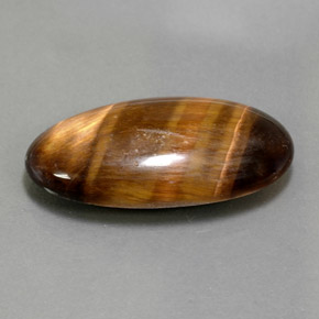 13,84 ctw natürlicher brauner Tiger's Eye, Oval Schliff, Lichtundurchlässig