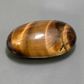 26,13 ctw natürlicher brauner Tiger's Eye, Oval Schliff, Lichtundurchlässig