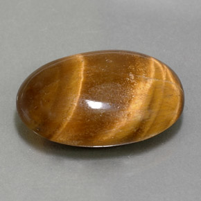 11,07 ctw natürlicher brauner Tiger's Eye, Oval Schliff, Lichtundurchlässig