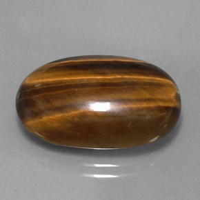 14,42 ctw natürlicher brauner Tiger's Eye, Oval Schliff, Lichtundurchlässig