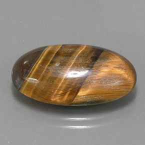 13,07 ctw natürlicher brauner Tiger's Eye, Oval Schliff, Lichtundurchlässig