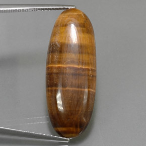 18,16 ctw natürlicher brauner Tiger's Eye, Oval Schliff, Lichtundurchlässig