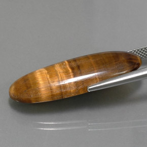 18,16 ctw natürlicher brauner Tiger's Eye, Oval Schliff, Lichtundurchlässig