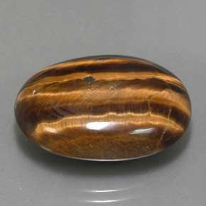 25,04 ctw natürlicher brauner Tiger's Eye, Oval Schliff, Lichtundurchlässig