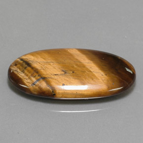 14,24 ctw natürlicher brauner Tiger's Eye, Oval Schliff, Lichtundurchlässig