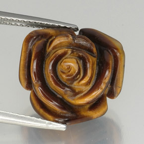 11,96 ctw natürlicher schwarzer Tiger's Eye, Fantasieschliff, Lichtundurchlässig