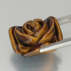 11,96 ctw natürlicher schwarzer Tiger's Eye, Fantasieschliff, Lichtundurchlässig