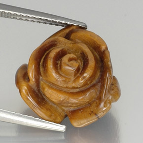 9,17 ctw natürlicher Mittel braun Tigerauge, Ausgefallene Form, Lichtundurchlässig