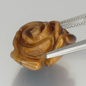 9,17 ctw natürlicher Mittel braun Tigerauge, Ausgefallene Form, Lichtundurchlässig