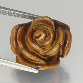 12,16 ctw natürlicher brauner Tiger's Eye, Fantasieschliff, Lichtundurchlässig