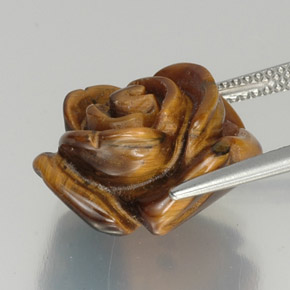 12,16 ctw natürlicher brauner Tiger's Eye, Fantasieschliff, Lichtundurchlässig