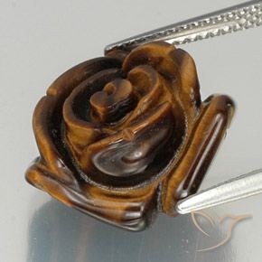 9,17 ctw natürlicher Mittel-Dunkelbraun Tigerauge, Fantasie, Lichtundurchlässig