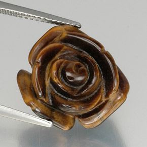 12,19 ctw natürlicher brauner Tiger's Eye, Fantasieschliff, Lichtundurchlässig