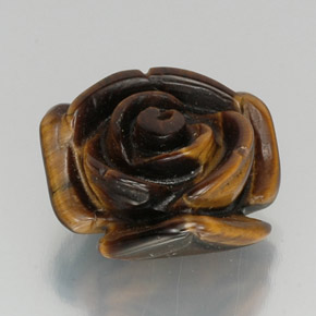 12,19 ctw natürlicher brauner Tiger's Eye, Fantasieschliff, Lichtundurchlässig