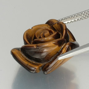 9,17 ctw natürlicher gold-braun Tigerauge, Ausgefallene Form, Lichtundurchlässig