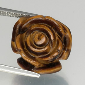 11,77 ctw natürlicher brauner Tiger's Eye, Fantasieschliff, Lichtundurchlässig