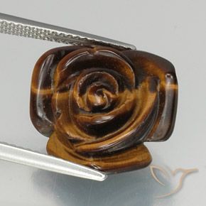 11.12ct Natürlicher gold-braun Tigerauge, Fantasie, Lichtundurchlässig