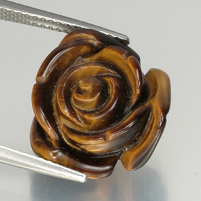 12,51 ctw natürlicher brauner Tiger's Eye, Fantasieschliff, Lichtundurchlässig