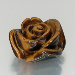 12,51 ctw natürlicher brauner Tiger's Eye, Fantasieschliff, Lichtundurchlässig