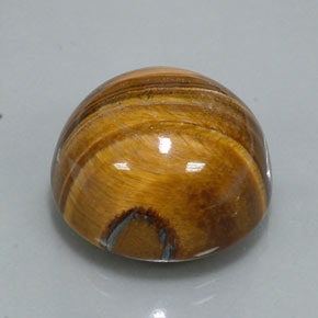 36,26 ctw natürlicher brauner Tiger's Eye, Rundschliff, Lichtundurchlässig