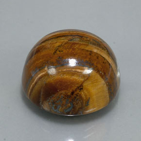 39,32 ctw natürlicher brauner Tiger's Eye, Rundschliff, Lichtundurchlässig