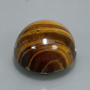 37,72 ctw natürlicher brauner Tiger's Eye, Rundschliff, Lichtundurchlässig